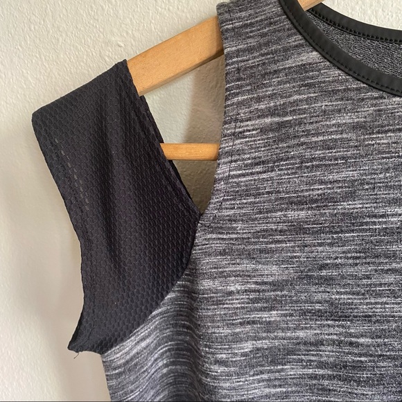 Lukka Lux Open Shoulder Workout Activewear Top Shirt Black Grey Revolve - Picture 6 of 8